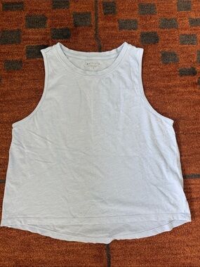 Athleta Pale Blue Sleeveless Crew Tank